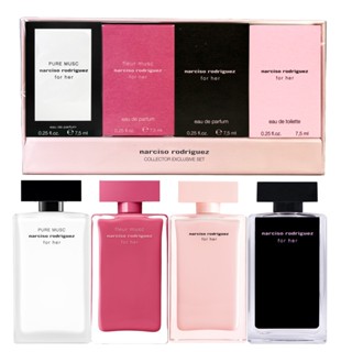 Narciso Rodriguez 經典小香禮盒 (7.5ml X4入組)---純粹繆思+for her+桃色優雅