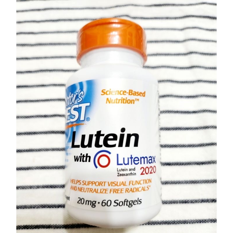 【現貨】Doctor's Best Lutein 葉黃素，含 Lutemax 2020，20 毫克，60 粒軟膠囊