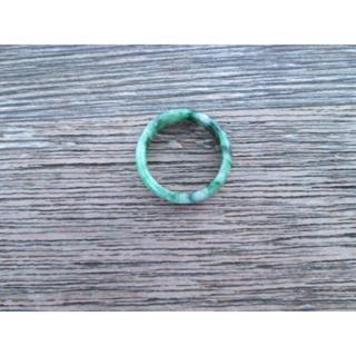 緬甸玉 翡翠．Ａ貨。花青玉戒子17.3MM