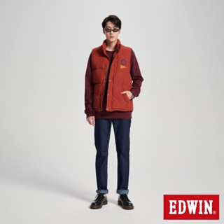EDWIN 男款 BLUE TRIP 阿美咖羽絨背心(深桔色)