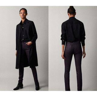 Massimo Dutti 壓膠長褲仿皮褲