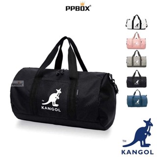 KANGOL 袋鼠 旅行袋 附側背帶 【61251701】 乾濕分離 運動包 圓筒包 行李袋 包包 白色小包 女包