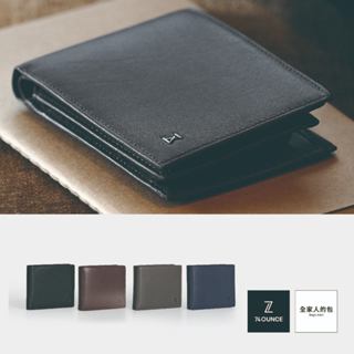 74ounce 皮夾 Plain 真皮橫式短夾(零錢袋) [N-499]
