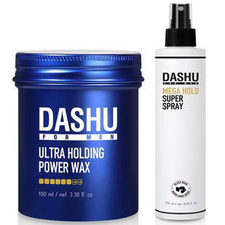 韓國 DASHU 男士超強定型持久造型髮蠟 100ml+Mega Hold定型頭髮噴霧 250ml