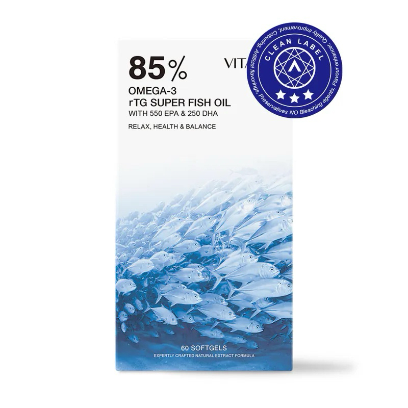 VITABOX® 高濃度魚油 挪威85% Omega-3 rTG 即期 全新未拆封