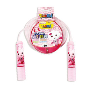 🔝全館免運➕領券再折🉐️正貨新品販售🌈 【風車】FOOD超人 炫彩跳繩-粉色 #兒童跳繩