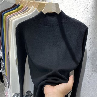 愛依依 針織衫 毛衣 打底內搭衫 長袖上衣 秋冬顯瘦羊絨內搭上衣半高領針織衫TBF07-1919.