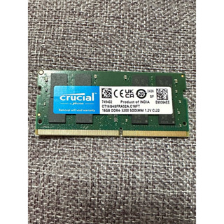 Crucial 英睿達 DDR4 3200MHZ 16G 筆記型電腦 記憶卡
