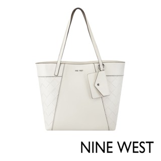 【NINE WEST】BEX 梯形托特包/肩揹包-白色(545924)