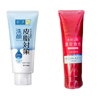 肌研 皮脂對策洗顏乳 ＋ AQUALABEL水之印 濃密泡泡保濕洗面霜 2027效期／洗面乳乳液資生堂日本肌膚研究專科