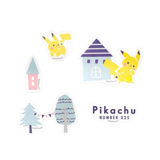 全新現貨 日本正版 寶可夢 Pokémon 寶可夢中心 皮卡丘防水 貼紙 行李箱貼紙