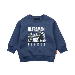 野獸國直營店｜ULTRAMAN 超人力霸王 德卡與電腦魔人 兒童大學T (靛藍)