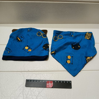 全新 現貨 超可愛 新生兒胎帽套組 新生兒胎帽 新生兒三角巾 帽 口水巾 胎帽 三角巾 口水巾 嬰兒 幼童 帽子 巾