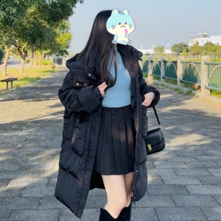 韓系長版羽絨服連帽外套