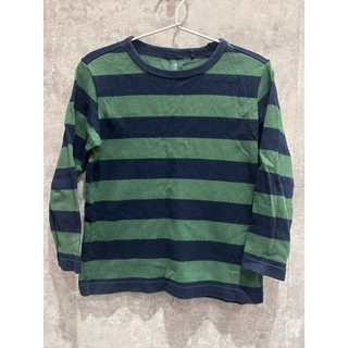 UNIQLO 童裝 藍綠條紋上衣 110公分