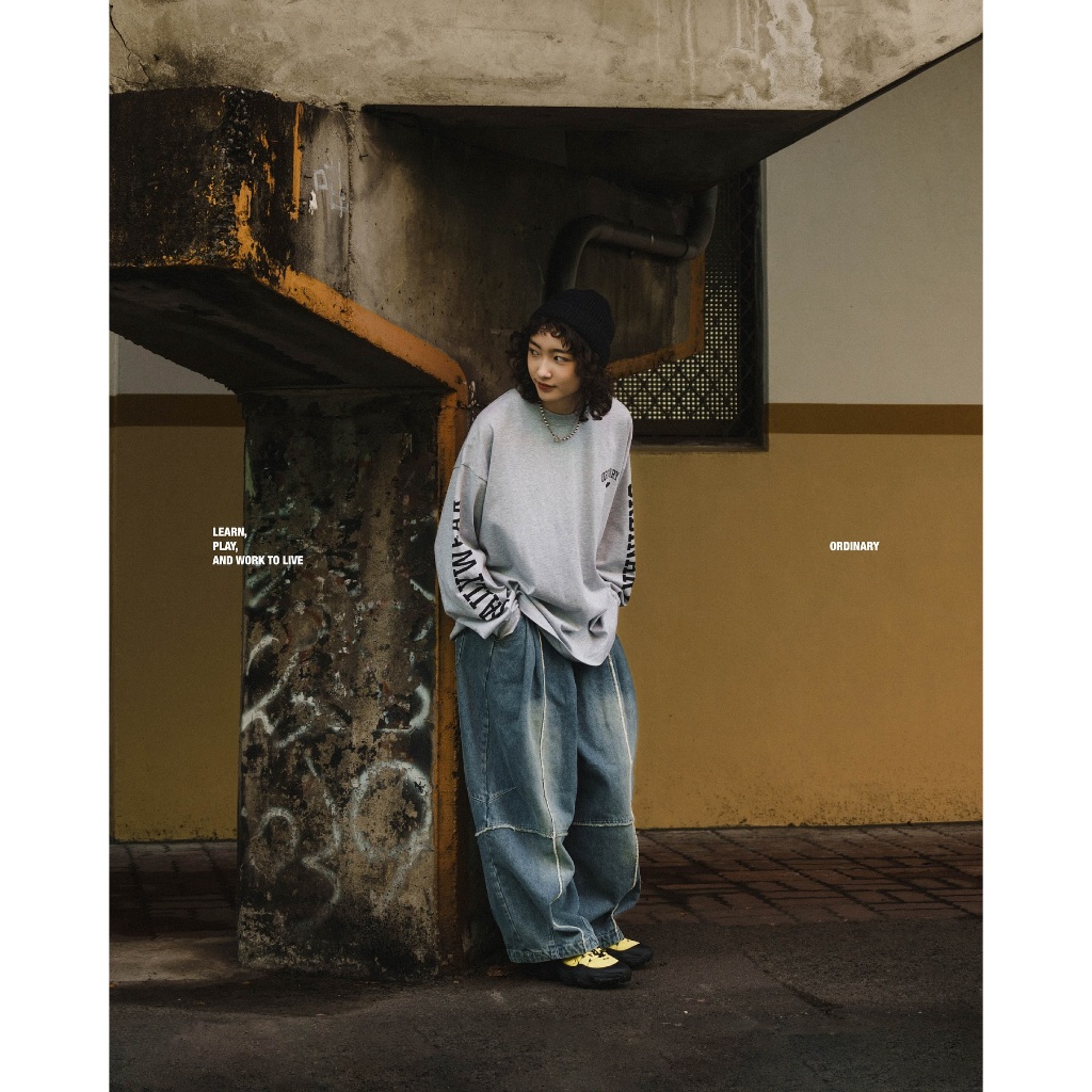 ORDINARY WHALE TAIL LOGO LS TEE 鯨魚尾LOGO長TEE【PS中壢】