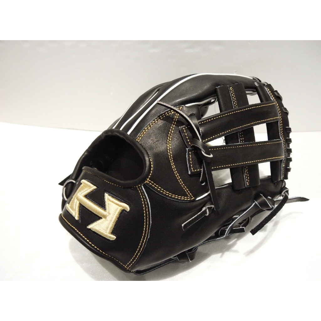日本品牌 Hi-Gold (HG) 日本進口硬式牛皮 裡外同革 棒壘球 野手手套 小久保檔 黑 附贈球棒鑰匙圈