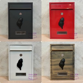 [HOME] 臺灣造型信箱 Taiwan 5款 白色紅色黑色銅咖色刷金色 簡約造型 信件箱郵筒郵箱意見箱