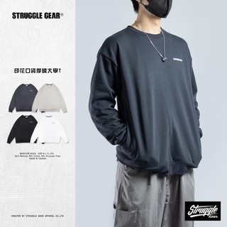 【S.G】OVERSIZE 厚磅 棉質 內刷毛 口袋 素面 EXP印花大學TEE「4色」M~XXL｜官方旗艦店92404