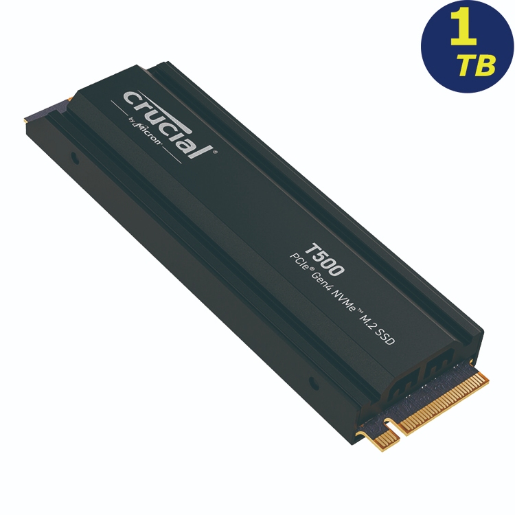 Crucial T500 1TB 散熱片 Nvme PCIE 4 SSD CT1000T500SSD5 美光固態硬碟