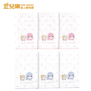 KUKU 酷咕鴨 可愛緹花紗布小手帕-3入【宜兒樂】