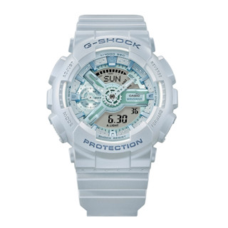 CASIO 卡西歐 ITZY 霧面絲緞感顯腕錶 珠光藍色 45.9mm(GMA-S110ST-2A)