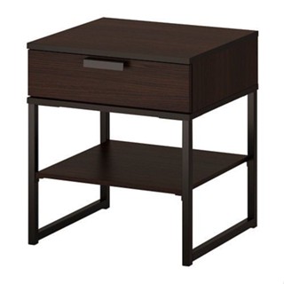 絕版品/北歐LOFT風格經典IKEA宜家TRYSIL床邊桌咖啡桌床頭櫃收納架層架茶几抽屜櫃/棕色/二手八成新/特$950