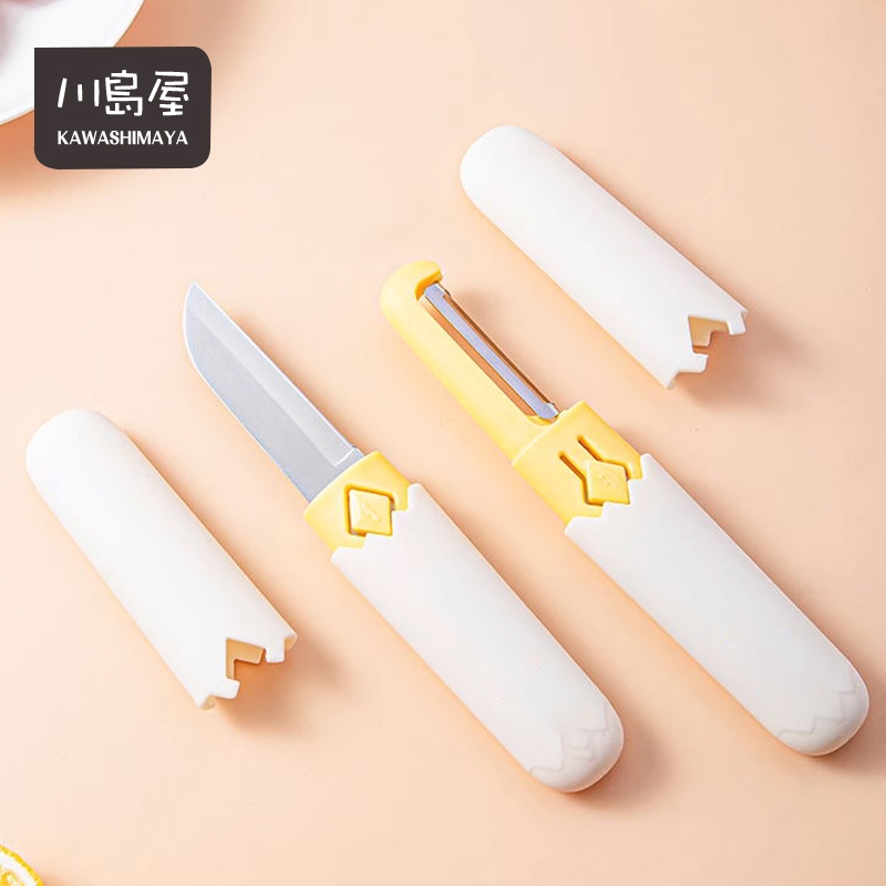 隔日到店 水果刀 二合一削皮刀 多功能水果刀 削皮刀 刮皮刀 蔬果刀 刨皮刀 削皮器 去皮器 刨絲刀 【川島屋】台灣現貨