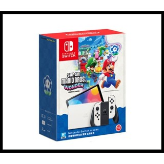 任天堂 Switch NS 主機 新款 OLED 款式 瑪莉歐兄弟 驚奇 遊戲同捆組 白色 臺灣公司貨【臺中大眾電玩】
