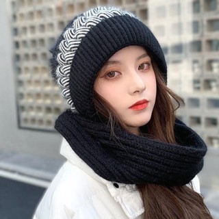 一體式連帽圍巾 圍巾帽 毛帽 保暖帽 冬天帽子 帽子圍巾 圍巾 針織圍巾 帽子圍巾一體 冬季【IB226】普特汽車精品