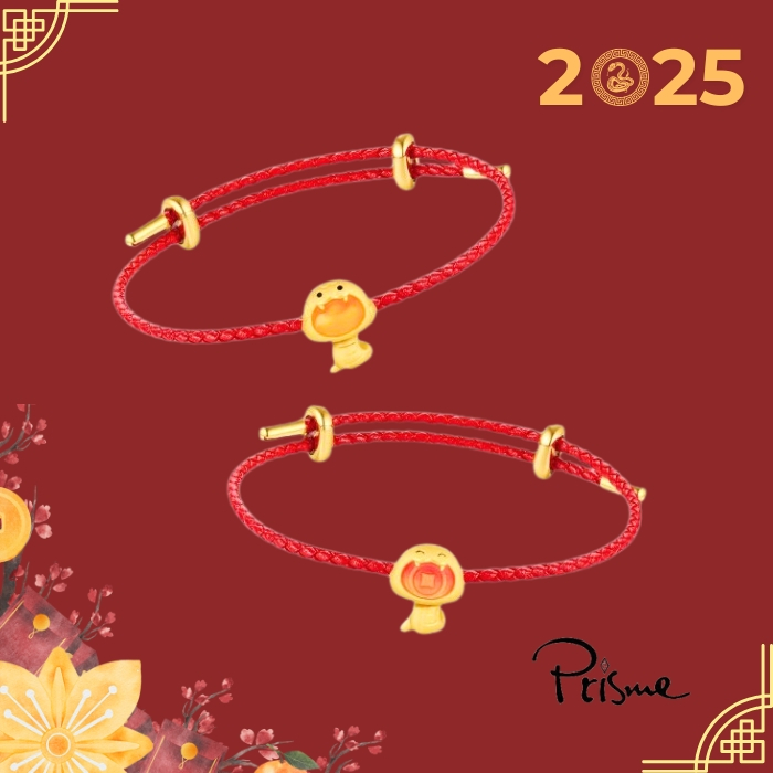 【Prisme Gold】蛇年限定黃金招財元寶皮革手環 (兩款)