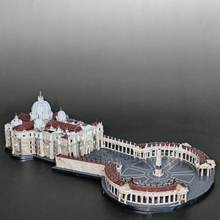MARS益智玩具◎聖彼得大教堂(附led燈)◎3D立體金屬拼圖◎創意diy金屬模型◎蝕刻片-拼酷