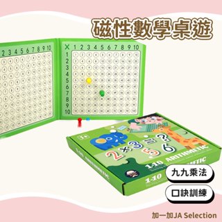臺灣現貨 磁性二合一數學運算桌遊 99乘法加法 幼稚園早教教具 兒童親子互動數學玩具 數字啟蒙認知玩具