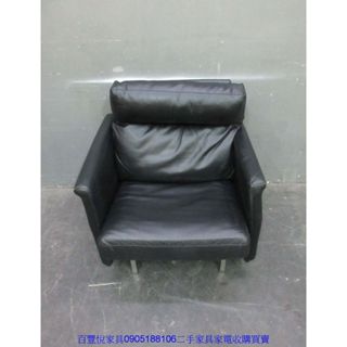 新竹二手傢俱◎百豐悅二手傢俱-二手沙發 黑色82公分單人皮沙發 休閒椅 套房沙發 椅子 苗栗2手傢俱 南屯2手傢俱