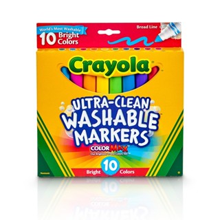 美國 繪兒樂Crayola 可水洗粗錐頭粗桿彩色筆10色(Bright)【安琪兒婦嬰百貨】
