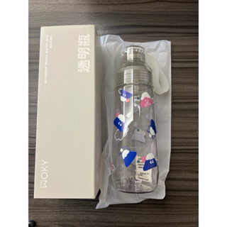 hahababy x WOKY 透明瓶600ml-山山/Tritan隨身雙飲杯 500ml/提手運動保溫瓶600ml