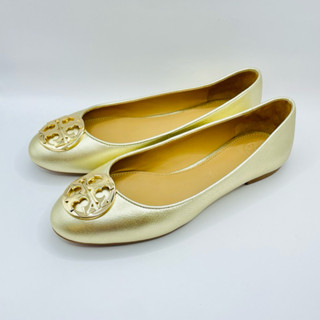 TORY BURCH claire 芭蕾舞平底鞋 娃娃鞋 / 火花金 US6.5 (23.5cm)