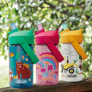 買一送三 2025新款 美國 CamelBak 400ml Flip Straw 兒童吸管運動水瓶 水壺 兒童水壺