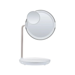 日本recolte Festino LED Fan Mirror 柔光微風化妝鏡 SMHB-032 簡約白