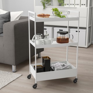 北歐LOFT風格IKEA宜家NISSAFORS推車收納櫃邊桌活動桌/50.5x30x83/白色/二手八成新/特$690
