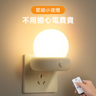 光控感應燈插電節能柔光護眼臥室嬰兒睡眠餵奶夜起過道常亮小夜燈