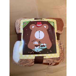 全新·法蘭絨隨行毯·毛毯·冷氣毯·懶人毯·londa polo咖啡熊☕️造型·150*190cm