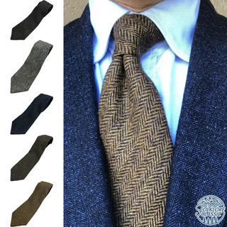 隔日到貨 Folklore Classic Harris Tweed 頂級英國哈里斯羊毛粗花呢手工縫製領帶 羊毛領帶