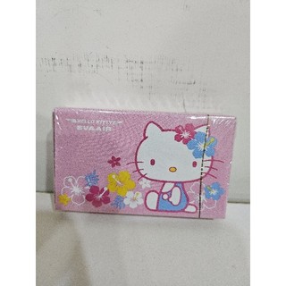 EVA AIR長榮機上撲克牌凱蒂貓Hello kitty造型粉色絕版彩繪