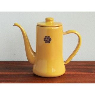 超美黃色 日本製 月兔印 琺瑯壺 0.7L 手工製作 手沖壺 700ml