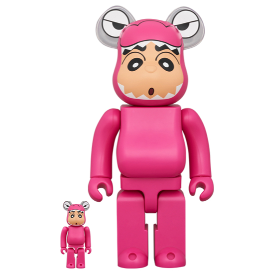 BE@RBRICK ワニ山さんしんちゃん 蠟筆小新 鱷魚山先生4 100％ & 400％ itn.