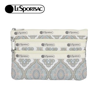 |快速出貨|Lesportsac 3-zip Cosmetic 三層拉鍊化妝包/ 大馬士革窗花
