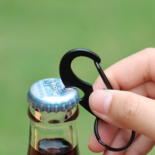 不鏽鋼開瓶器登山扣 D型扣 金屬扣 鑰匙圈 彈簧扣 登山扣 揹包扣 鑰匙扣 彈扣【FF045】99750走走去旅行