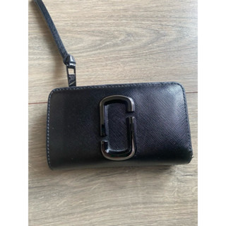 二手MARC JACOBS THE SNAPSHOT DTM 防刮牛皮中夾 黑色 經典好用款
