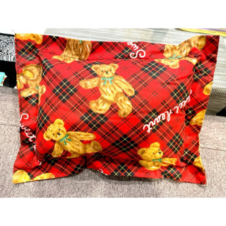 泰迪熊圖案 小抱枕 小枕頭 造型靠墊 兒童小孩 枕頭 午睡枕 藍色 紅色 全新現貨